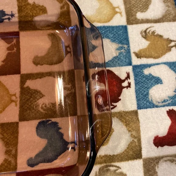 Vintage 3-Quart Oblong Cranberry Glass Pyrex Baker - Picture 11 of 15